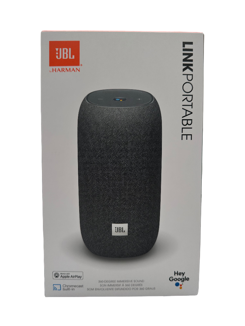 JBL Link Portable Streaming-Lautsprecher  Bluetooth WLAN USB-C AirPlay Grau Neu