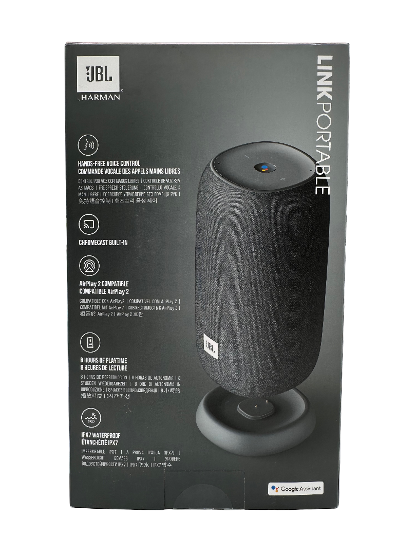 JBL Link Portable Streaming-Lautsprecher  Bluetooth WLAN USB-C AirPlay Grau Neu